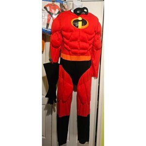 Mr. Incredible Muscle Costume Gloves Mask Disney Pixar Spirit Halloween Mens OS